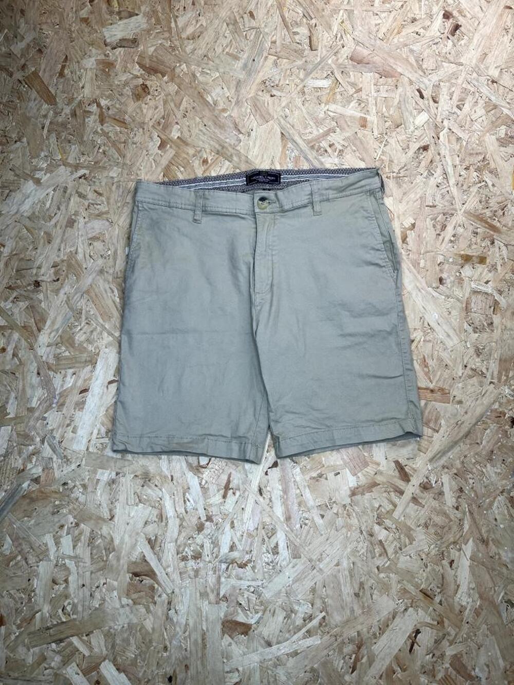 Nickel & Iron Mens Chino Shorts Size 36 Beige Cotton Blend Casual Summer